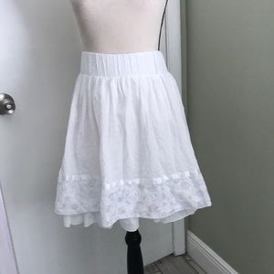 Joe Benbasset Women White High Waist Flare Summer Skirt | S